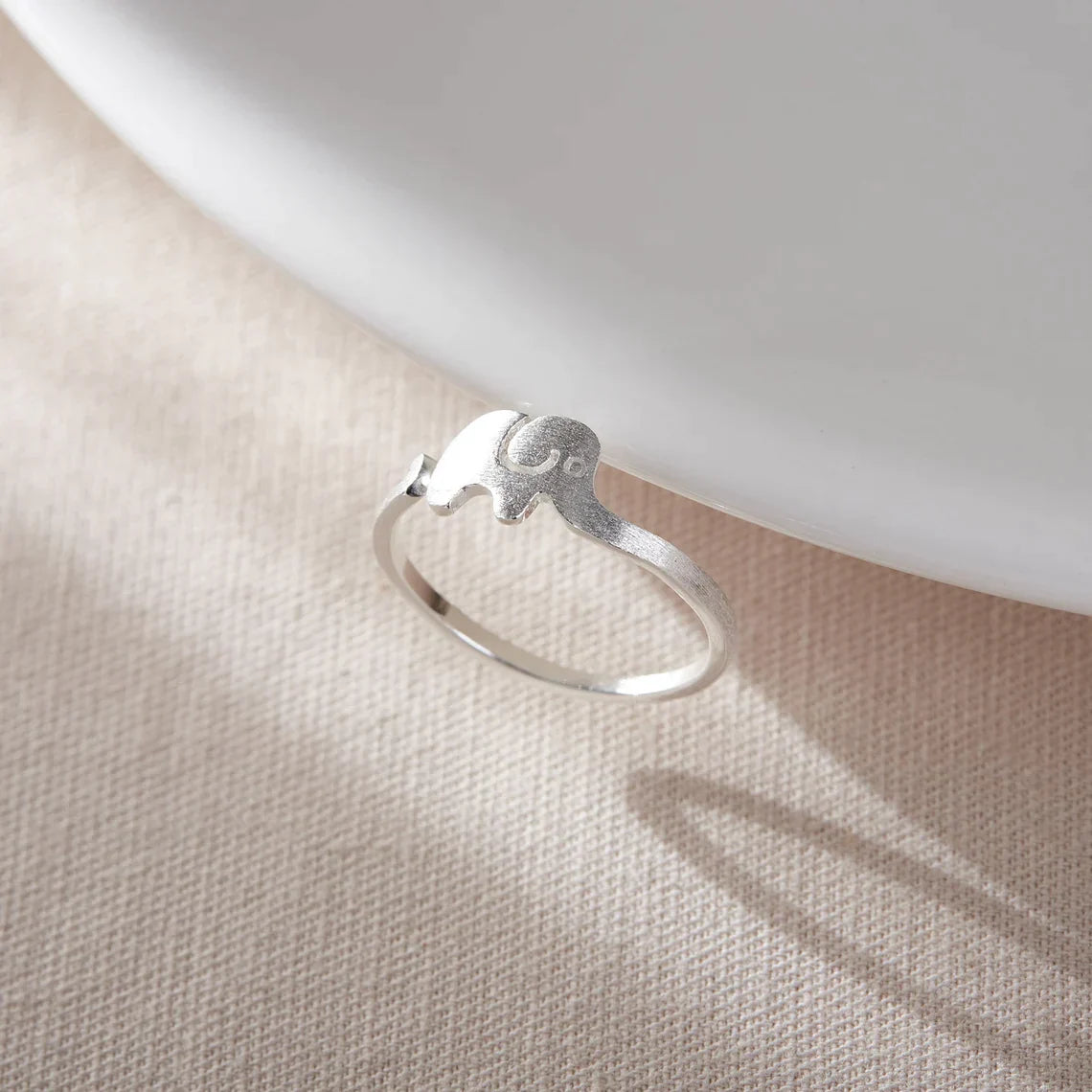 Adjustable Elephant Silver Ring | Animal Design Jewellery