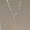 REFINED NECKLACE WITH STAR CRYSTAL CHAIN