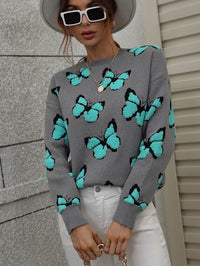 Ladies' Sweater with Butterfly Pattern – Liora