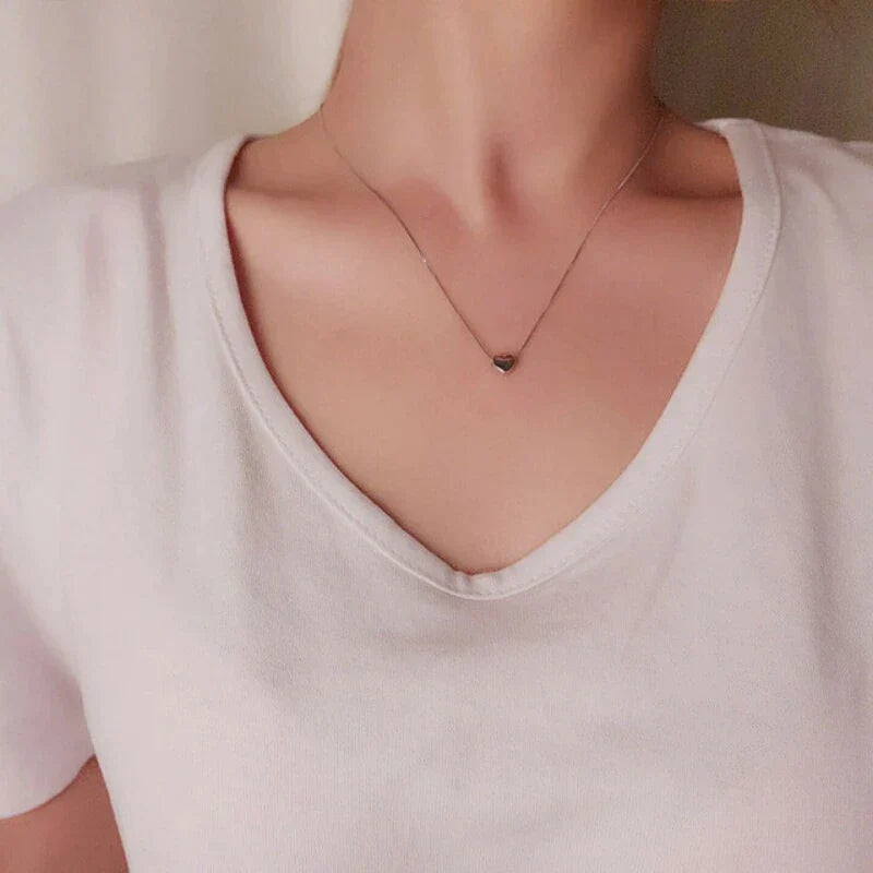 Minimalist Smooth Heart Necklace