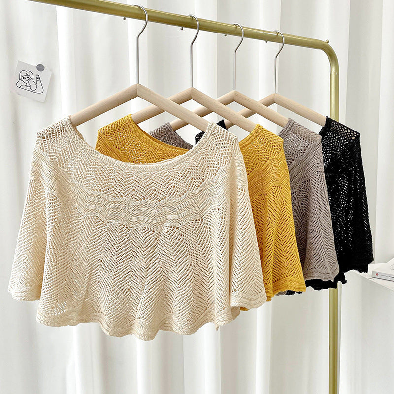 Ladies' Ice Silk Scarf with Knit & UV Protection - Amira