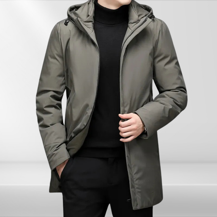 Classic men's hoodie jacket with duck down filling – Matteo