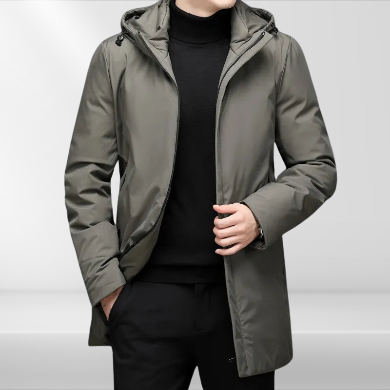 Classic men's hoodie jacket with duck down filling – Matteo