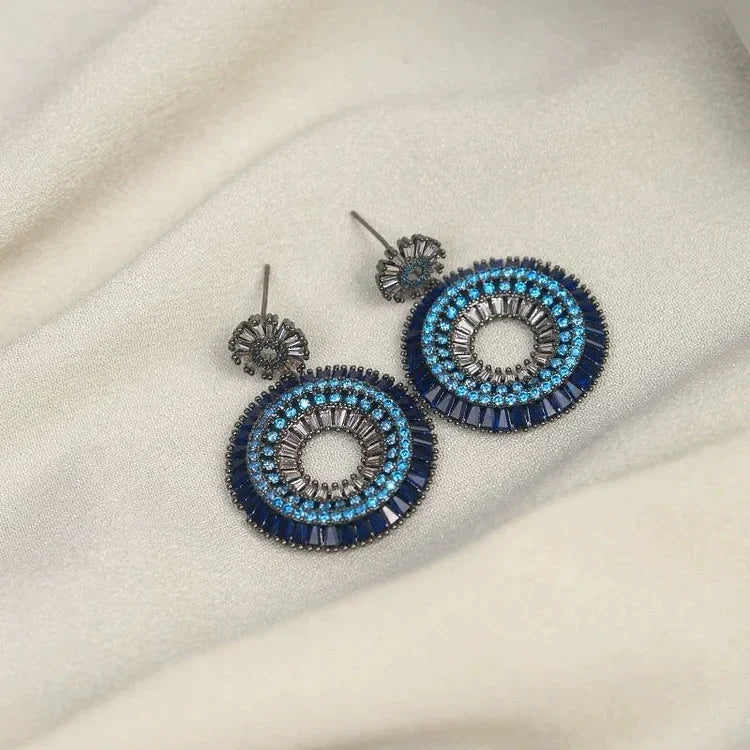 Layla Silver Evil Eye Stud Earrings