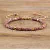 Braided Bracelet with 2.4mm Natural Stone Rollers - Seraphina