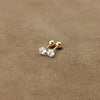 Stylish Zirconia Titanium Stud Earrings - Lumen