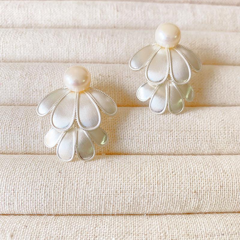 Double Layered Petal Earrings - Lunara