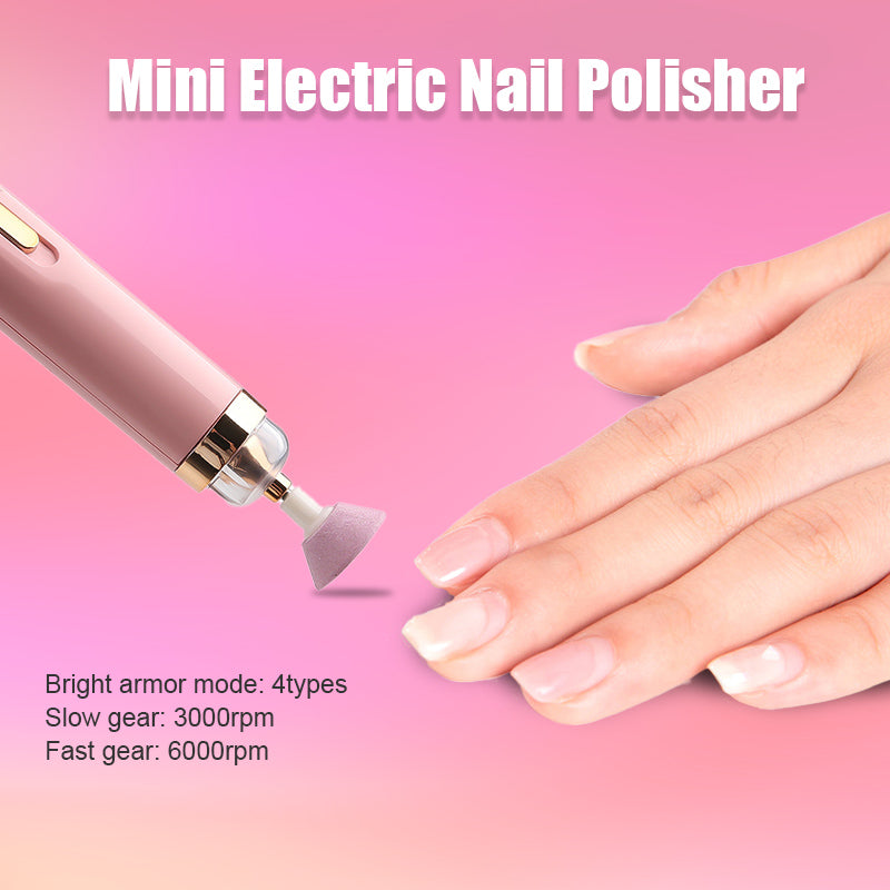 5-IN-1 ELECTRIC NAIL POLISHER – PORTABLE MANICURE TOOL WITH LIGHT-Pink-State of Style