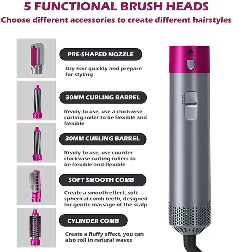 5-in-1 Warm Air Hair Dryer Brush – Aurevia-State of Style