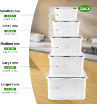 5-piece Large Food Storage Set - FreshKeeper-State of Style