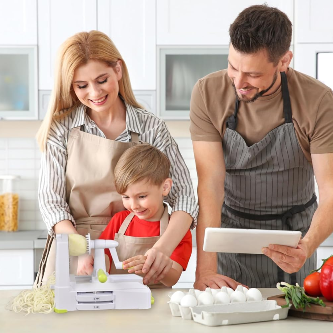 5-Piece Vegetable Spiralizer – Robust Slicer-White 5 knives-State of Style