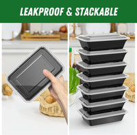 50-Pack Reusable Meal Prep Containers with Lid, Leakproof-700 ml-State of Style