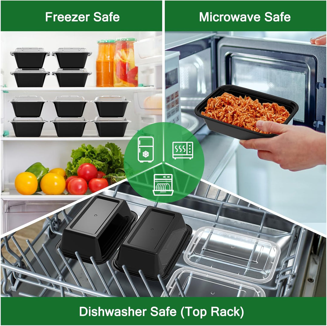 50-Piece Meal Prep Containers with Lids - SealMate-State of Style