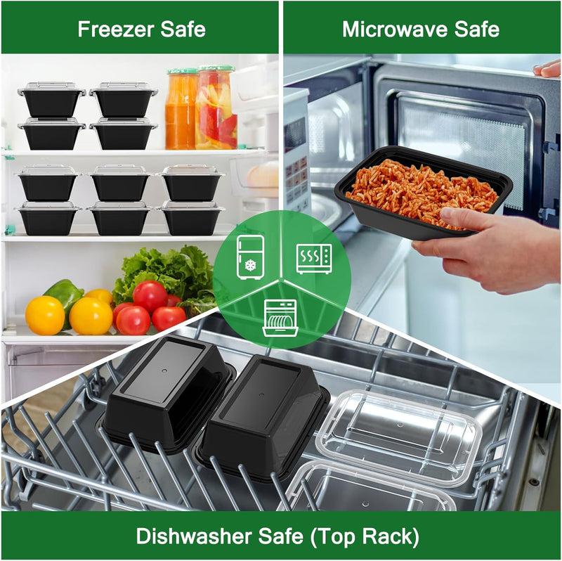 50-Piece Meal Prep Containers with Lids - SealMate-State of Style