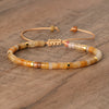 Braided Bracelet with 2.4mm Natural Stone Rollers - Seraphina