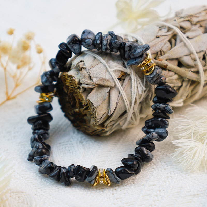 Stylish Natural Stone Crystal Bead Bracelet - Celine