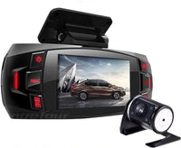 Dual Camera Dash Cam 2.7" LCD with 170° Wide Angle and Rear View
