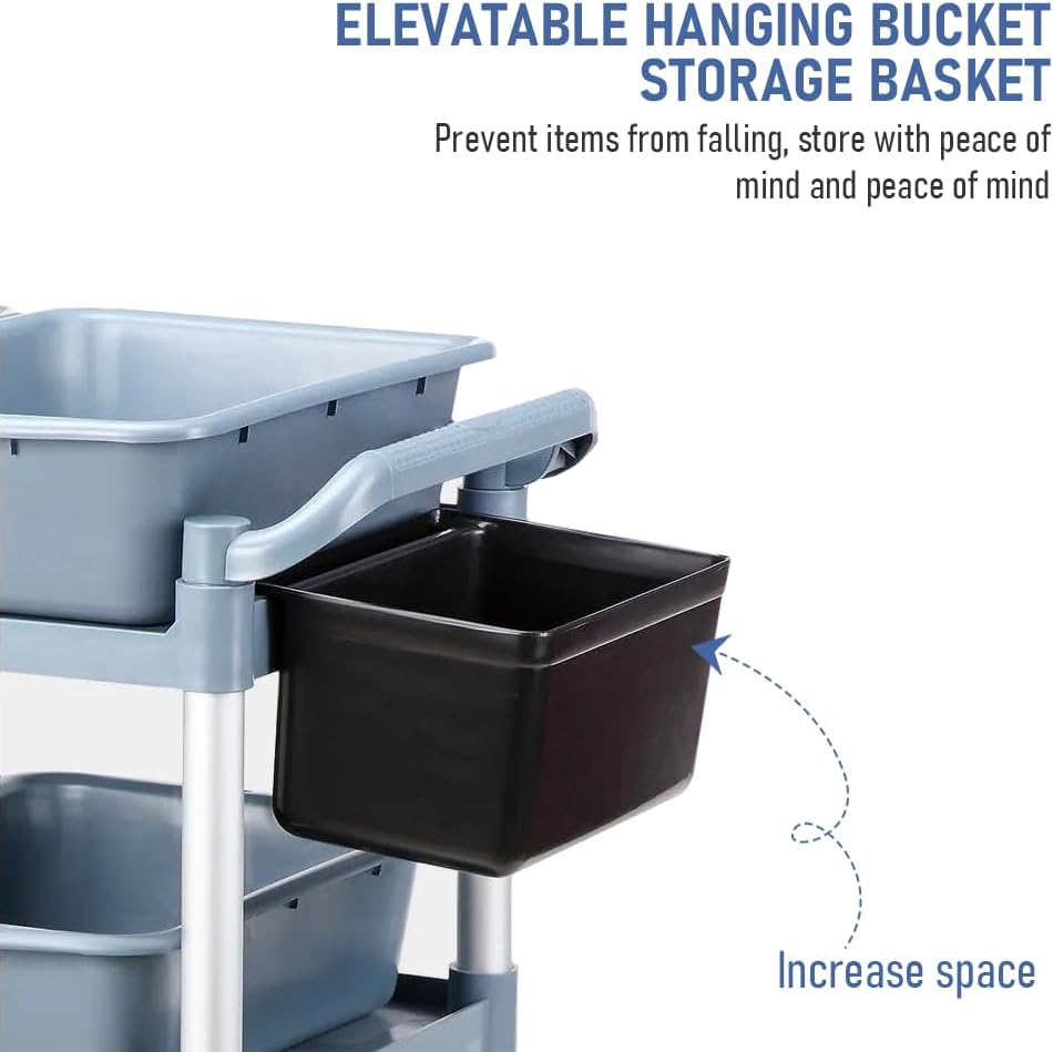 3 Tier Rolling Service Cart with Lockable Wheels – ServePro