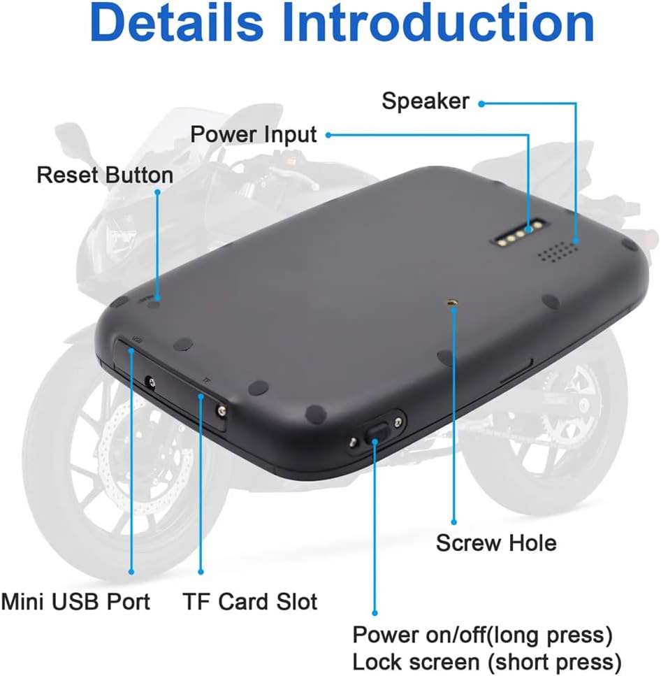 Portable Motorcycle Monitor with 5" (12.7 cm) IPS Screen – RideMate