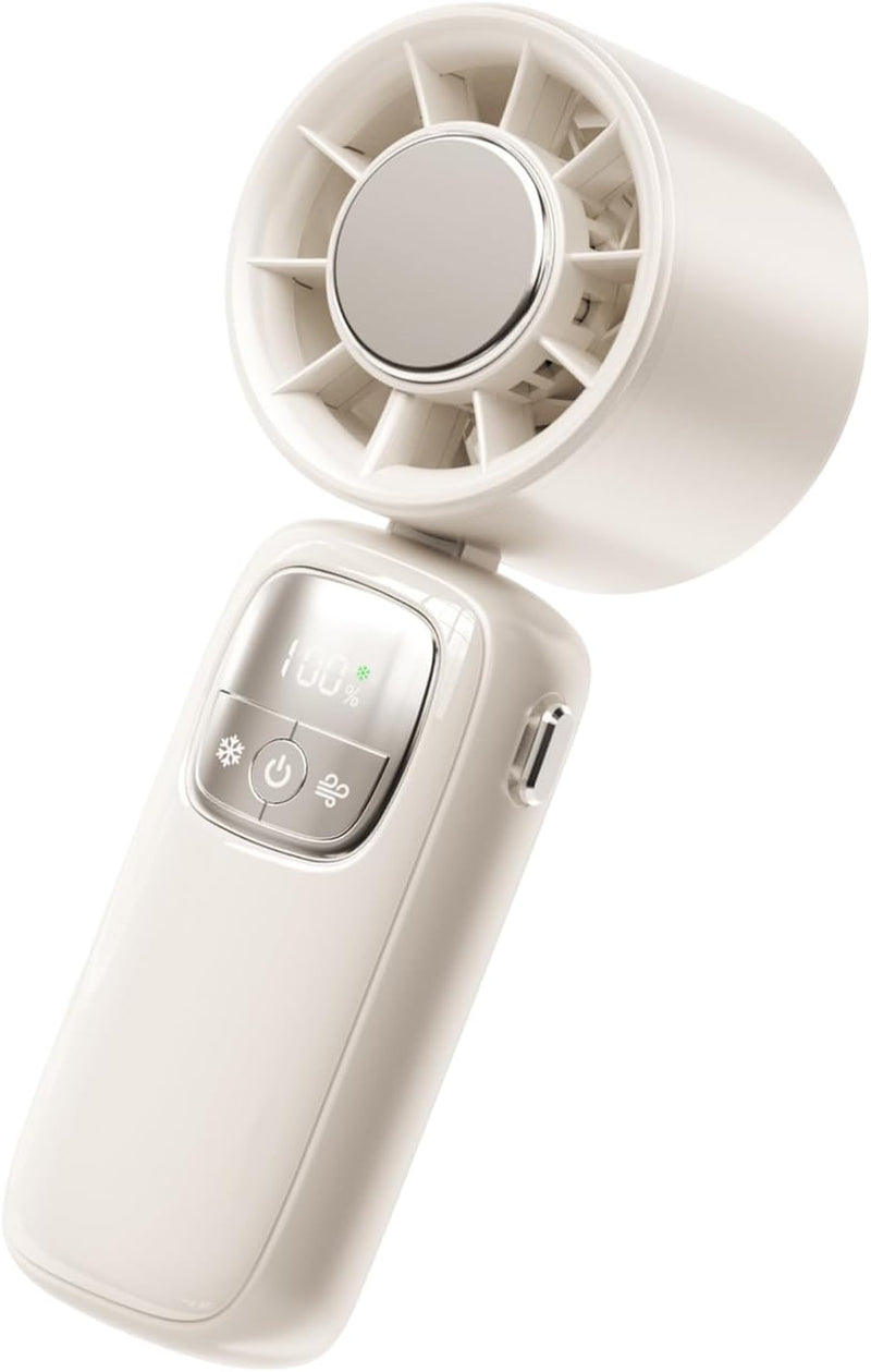 Portable Foldable Handheld Fan with LED Display 100 Speeds