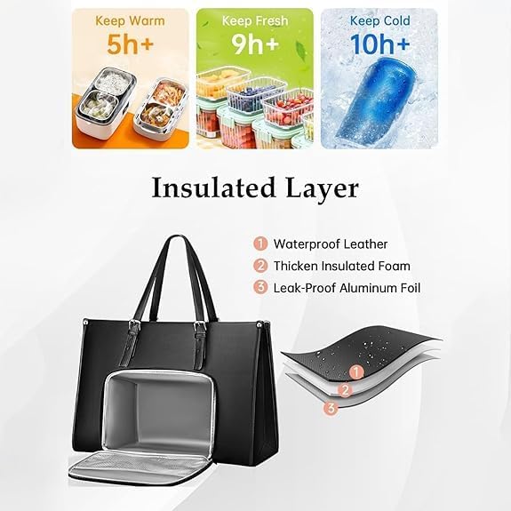 Women’s Insulated Lunch Tote with Laptop Compartment