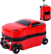 18” Kids Pull-Along Car Suitcase with Retractable Handle