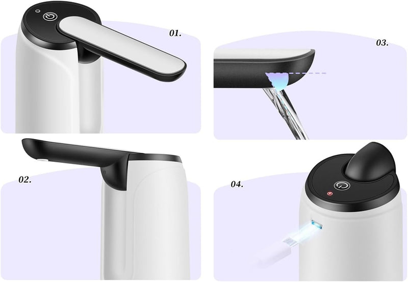 Portable USB Rechargeable Water Dispenser – Hydravo (1+1 FREE)