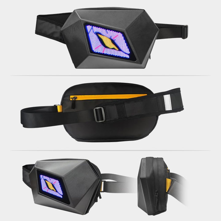 LED Motorcycle Crossbody Bag with Programmable Display – Nexora