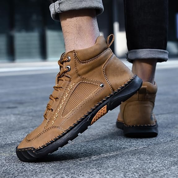 Handmade Waterproof Orthopedic Men’s Boots – Arch Support & Non-Slip Soles – Renvar