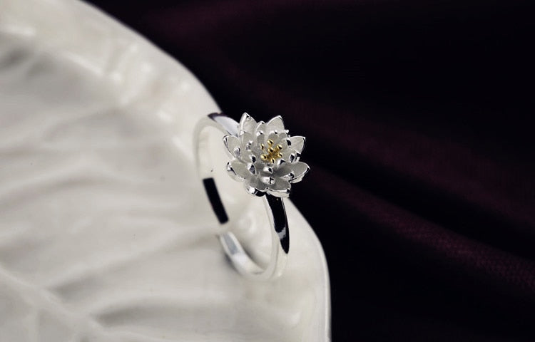 Sterling Silver Ring | Lotus Blossom Design