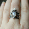 Stylish Vintage Moonstone Ring - Clara