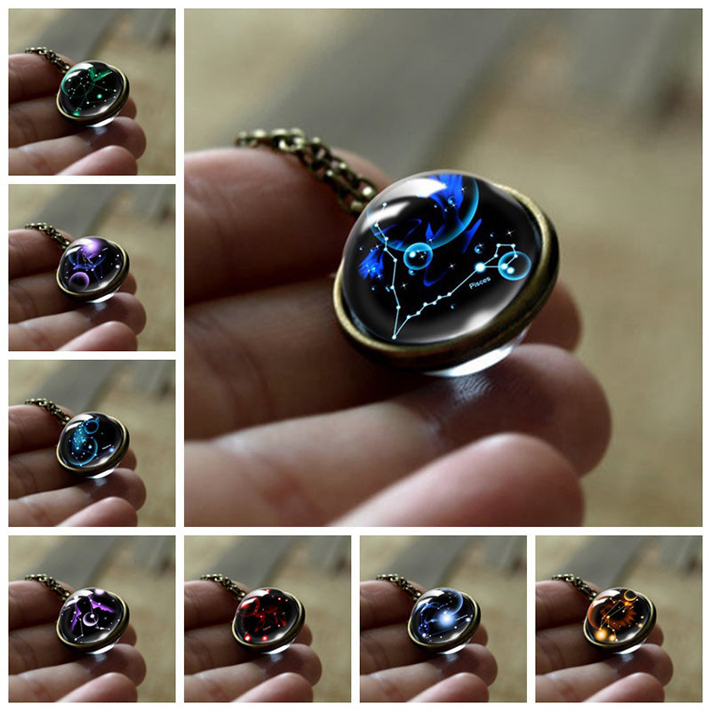 Glass Zodiac Protection Pendant – Sofia