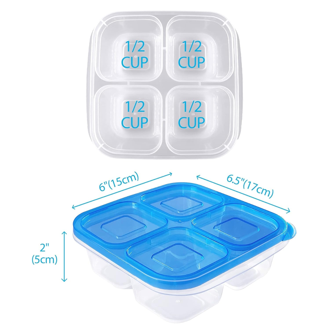 6-Pack Reusable Bento Box Meal Prep Set-Brightly Coloured-State of Style