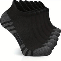 6 Pairs of Breathable Ankle Socks - ActiveRun-Black-State of Style