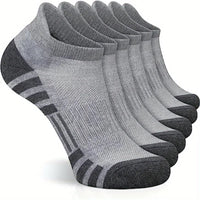 6 Pairs of Breathable Ankle Socks - ActiveRun-Grey-State of Style