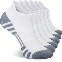 6 Pairs of Breathable Ankle Socks - ActiveRun-White-State of Style