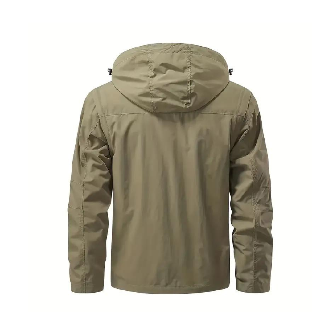 Men's transitional jacket water-repellent with removable hood - Leif