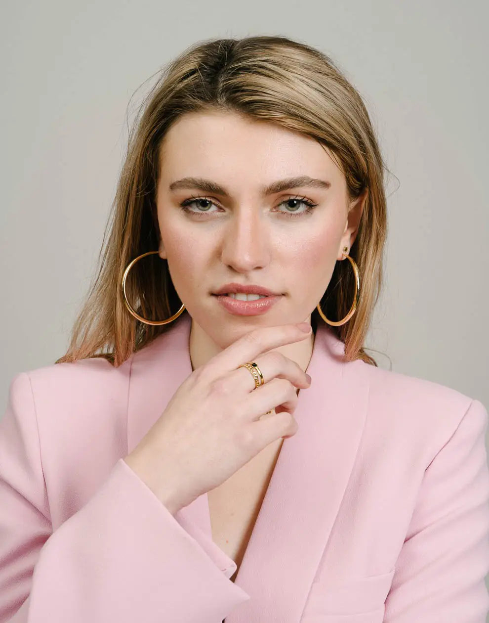 60mm Diameter Gold-Plated Hoop Earrings-State of Style