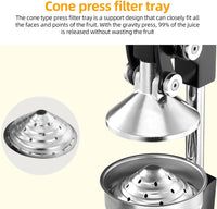 Cast-Iron Hand Press Juicer with 99% Extraction and Stainless Steel Build – Orvado