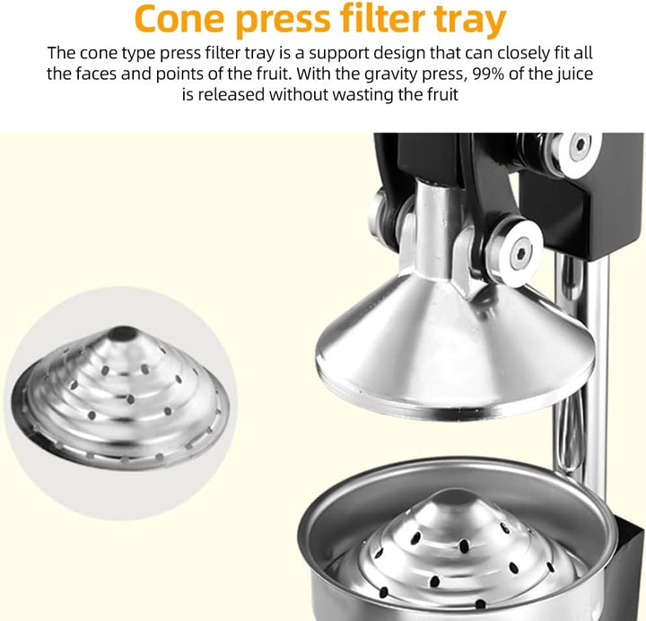 Cast-Iron Hand Press Juicer with 99% Extraction and Stainless Steel Build – Orvado