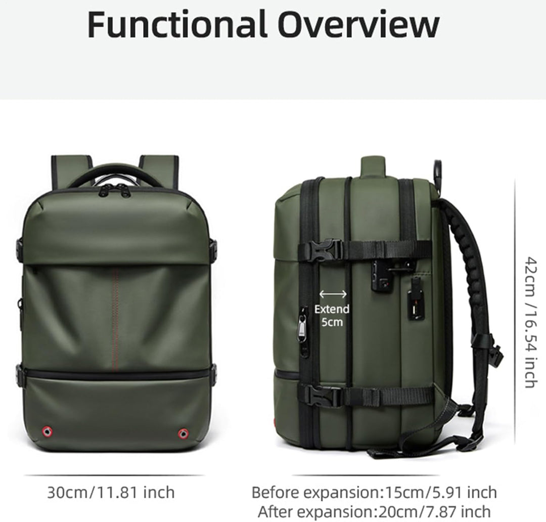 Expandable & Waterproof Travel Backpack with Vacuum Compression – Arvid