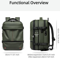 Expandable & Waterproof Travel Backpack with Vacuum Compression – Arvid