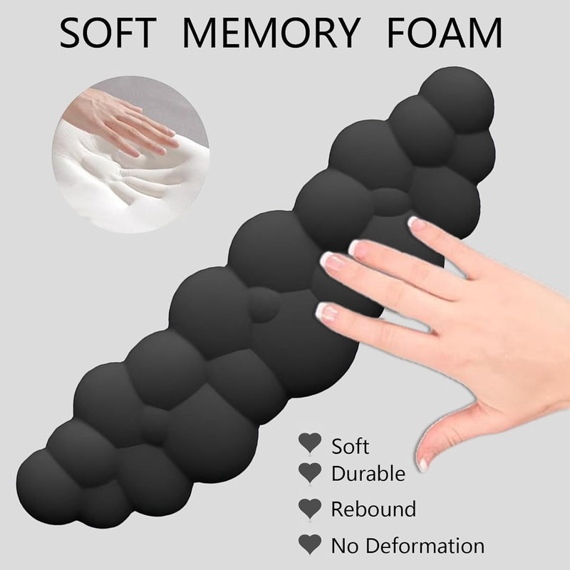 Cloud-Shaped Ergonomic Wrist Rest Set with Mouse Pad & Coaster – Zeyora