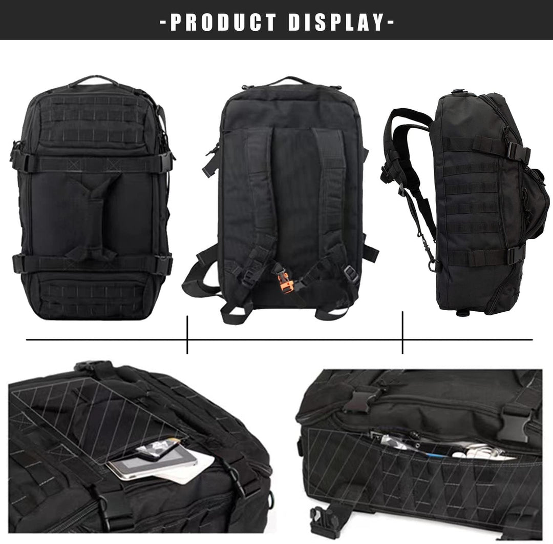 Waterproof Tactical Gym Duffel Backpack – 45L Multi-Use Travel & Sports Bag