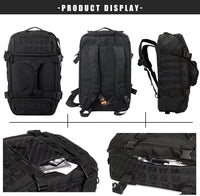 Waterproof Tactical Gym Duffel Backpack – 45L Multi-Use Travel & Sports Bag