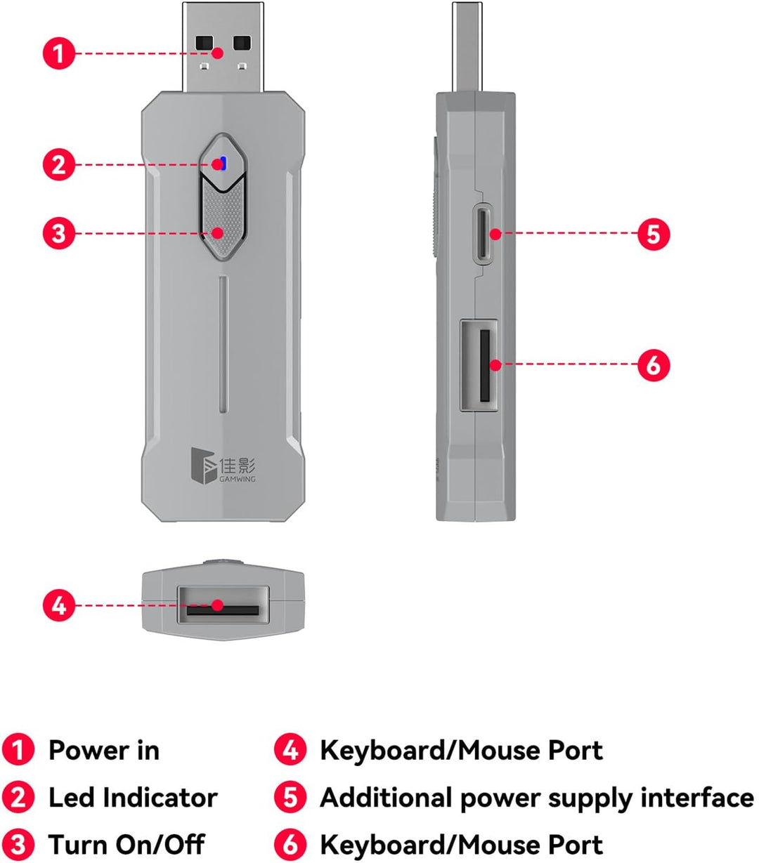 RGB Gaming Keyboard and Mouse Combo – Ergonomic Controller Adapter Set – Zyvorn