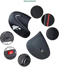 Rechargeable Ergonomic Vertical Wireless Mouse – Elvion