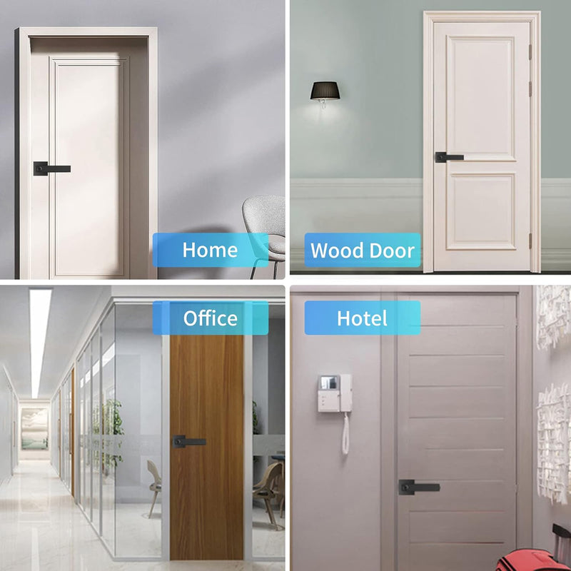 Smart Fingerprint Door Lever Lock with Key Access & 30 User Capacity – Nivora