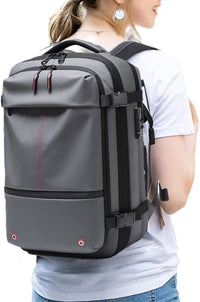 Air Vacuum Backpack – Expandable 60L Waterproof Travel Pack with Laptop Compartment – Trivora