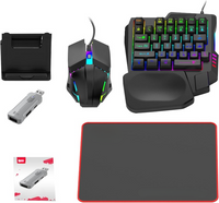 RGB Gaming Keyboard and Mouse Combo – Ergonomic Controller Adapter Set – Zyvorn